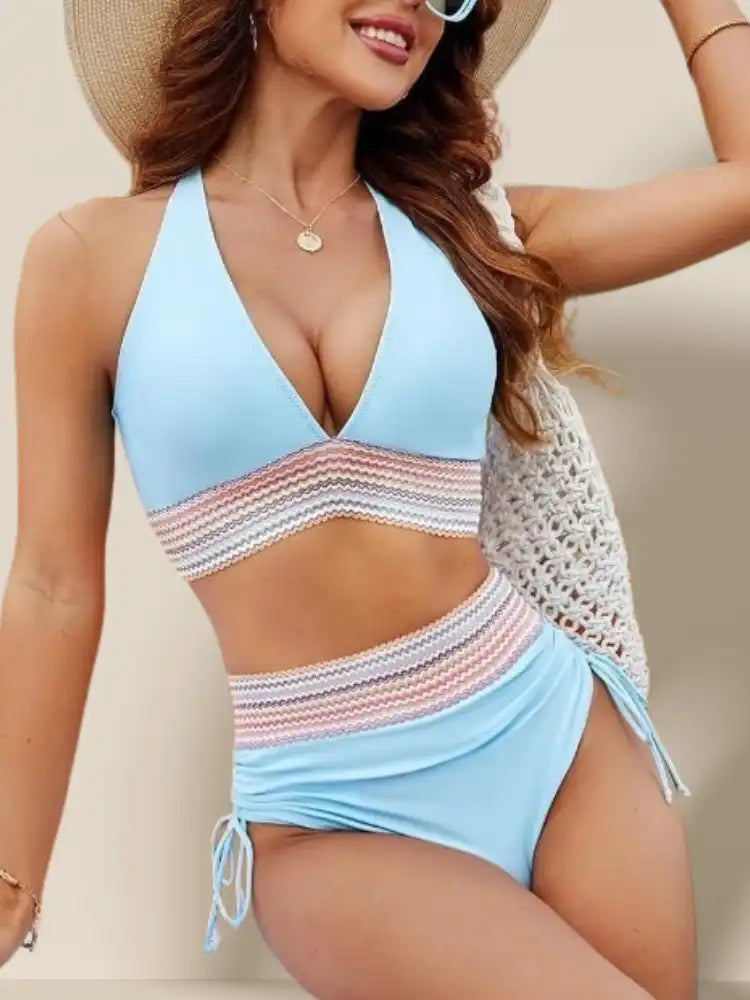Maillot Gainant 2 Piece Taille Haute