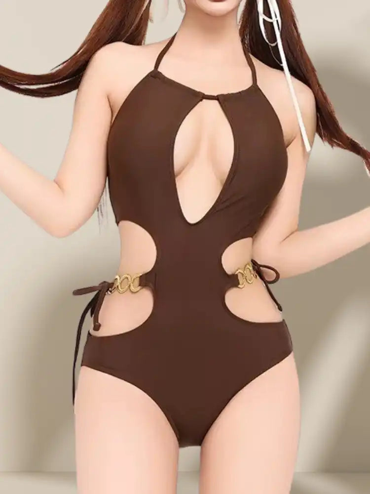 Monokini Marron