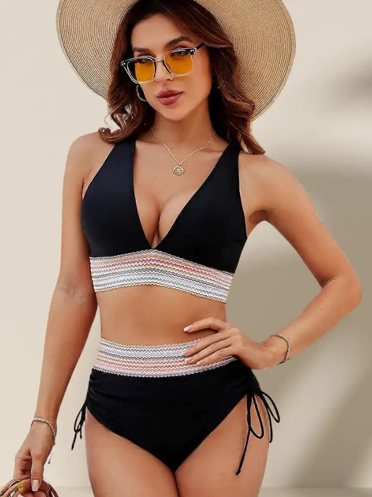 Maillot Gainant 2 Piece Taille Haute