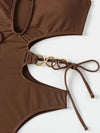 Monokini Marron